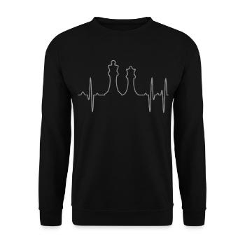 échecs - Sweat-shirt Unisexe - noir - Devant - Alina (178cm) & Michal (187cm)
