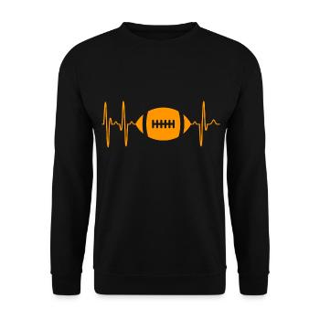football américain américain sport américain dur - Sweat-shirt Unisexe - noir - Devant - Alina (178cm) & Michal (187cm)