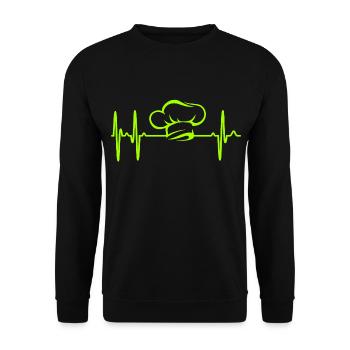 Chef hobby chef hat cooking passion work - Unisex Sweatshirt - black - Front - Alina (178cm) & Michal (187cm)