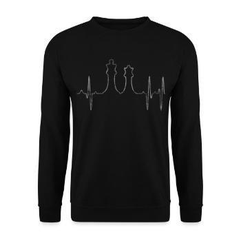 échecs - Sweat-shirt Unisexe - noir - Devant - Alina (178cm) & Michal (187cm)