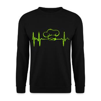 Chef hobby chef hat cooking passion work - Unisex Sweatshirt - black - Front - Alina (178cm) & Michal (187cm)