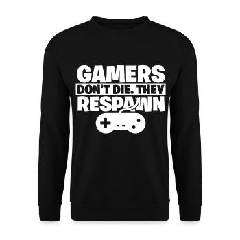 Gamer - Unisex Pullover - Schwarz - Vorne - Alina (178cm) & Michal (187cm)