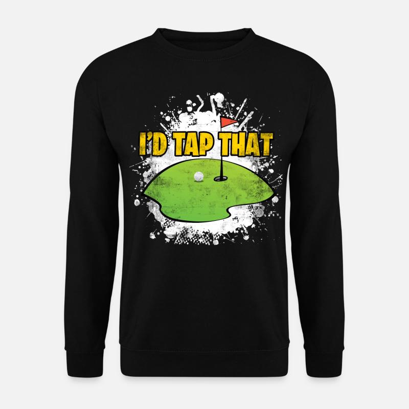 Golf Sport Golfen Spaß Golfplatz reich Sportlich - Unisex Pullover - Schwarz