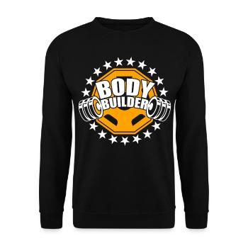 Gym bodybuilder entraînement de pompes d’entraînement - Sweat-shirt Unisexe - noir - Devant - Alina (178cm) & Michal (187cm)