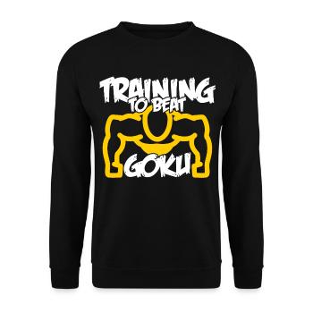 Fitness musculo-squelets no pain no gain biceps Gym - Sweat-shirt Unisexe - noir - Devant - Alina (178cm) & Michal (187cm)