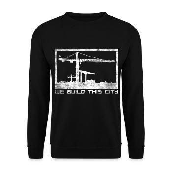 Build city - Unisex Sweatshirt - black - Front - Alina (178cm) & Michal (187cm)