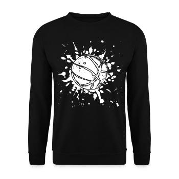 Basketball Dribbling Amerika Sport Basketballer - Unisex Pullover - Schwarz - Vorne - Alina (178cm) & Michal (187cm)
