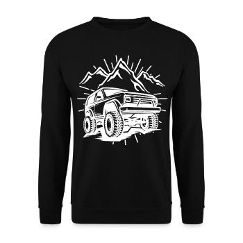 Car SUV SUV Jeep Terrain Mountain Tuning PS - Unisex Sweatshirt - black - Front - Alina (178cm) & Michal (187cm)