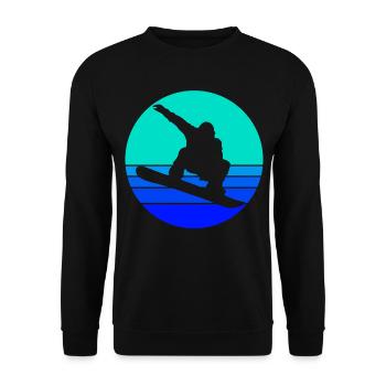 Winter snowboard - Unisex Sweatshirt - black - Front - Alina (178cm) & Michal (187cm)