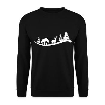 winter - Unisex Sweatshirt - black - Front - Alina (178cm) & Michal (187cm)
