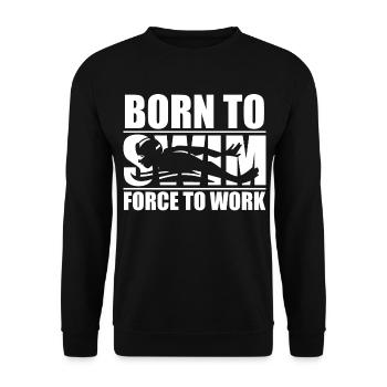 swim - Unisex Sweatshirt - black - Front - Alina (178cm) & Michal (187cm)