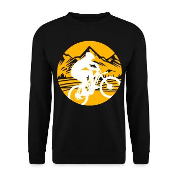 bicycle - Unisex Sweatshirt - black - Front - Alina (178cm) & Michal (187cm)