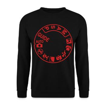 Kamera - Unisex Pullover - Schwarz - Vorne - Alina (178cm) & Michal (187cm)