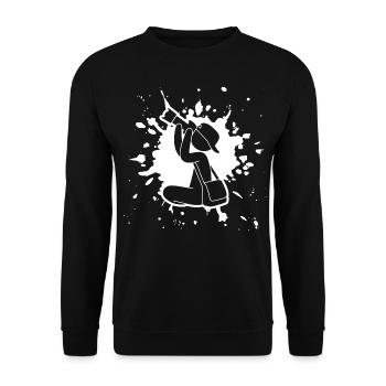 Kamera Fotograf Fotoshooting Filmemacher Hobby - Unisex Pullover - Schwarz - Vorne - Alina (178cm) & Michal (187cm)