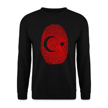 Turquie empreinte - Sweat-shirt Unisexe - noir - Devant - Alina (178cm) & Michal (187cm)