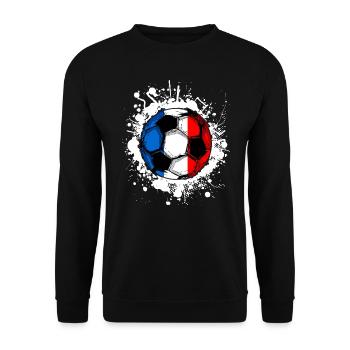 Frankreich Fußball - Unisex Pullover - Schwarz - Vorne - Alina (178cm) & Michal (187cm)