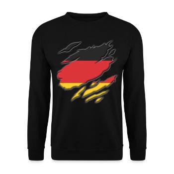 Deutschland - Unisex Pullover - Schwarz - Vorne - Alina (178cm) & Michal (187cm)
