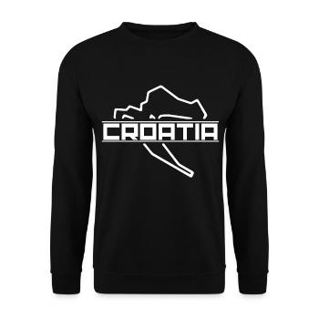 Croatia - Unisex Sweatshirt - black - Front - Alina (178cm) & Michal (187cm)
