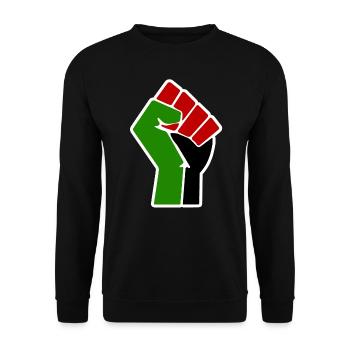 Poing Palestina - Sweat-shirt Unisexe - noir - Devant - Alina (178cm) & Michal (187cm)