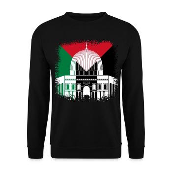Palestine Mosque Jerusalem Flag Flag Israel - Unisex Sweatshirt - black - Front - Alina (178cm) & Michal (187cm)
