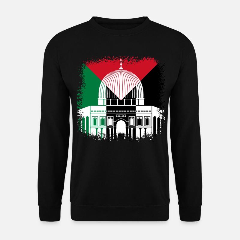 Palestina Moschee Jerusalem Flagge Fahne Israel - Unisex Pullover - Schwarz