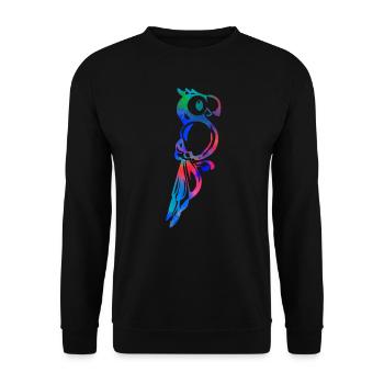 perroquet - Sweat-shirt Unisexe - noir - Devant - Alina (178cm) & Michal (187cm)