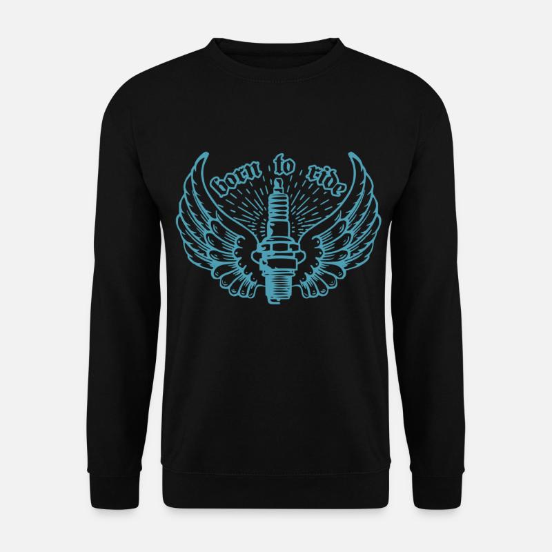 Motorcycle spark plug - Unisex Sweatshirt - black
