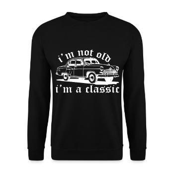 Car Classic - Unisex Sweatshirt - black - Front - Alina (178cm) & Michal (187cm)