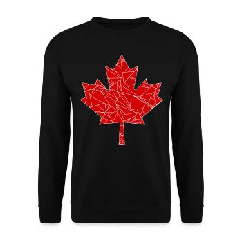Kanada Ahornblatt Ahorn Baum Nordamerika Eishockey - Unisex Pullover - Schwarz - Vorne - Alina (178cm) & Michal (187cm)
