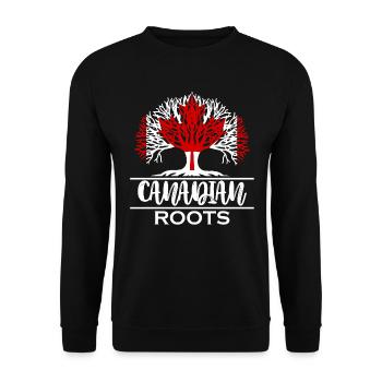 Feuille d'érable du Canada - Sweat-shirt Unisexe - noir - Devant - Alina (178cm) & Michal (187cm)