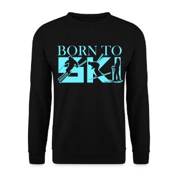 Ski - Unisex Pullover - Schwarz - Vorne - Alina (178cm) & Michal (187cm)