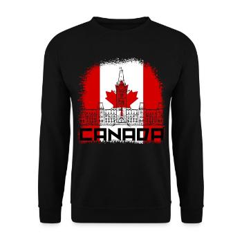 Canada flag for national colors Red white maple - Unisex Sweatshirt - black - Front - Alina (178cm) & Michal (187cm)