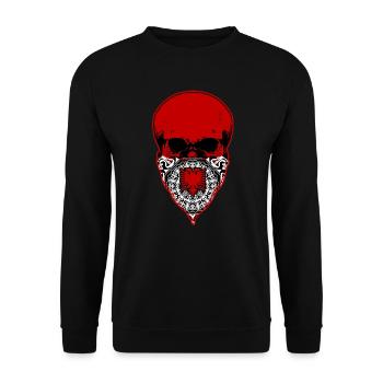 Albania - Unisex Sweatshirt - black - Front - Alina (178cm) & Michal (187cm)
