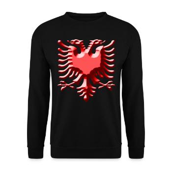 Albanien - Unisex Pullover - Schwarz - Vorne - Alina (178cm) & Michal (187cm)