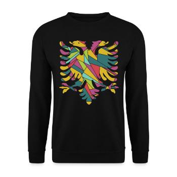 Albania - Unisex Sweatshirt - black - Front - Alina (178cm) & Michal (187cm)