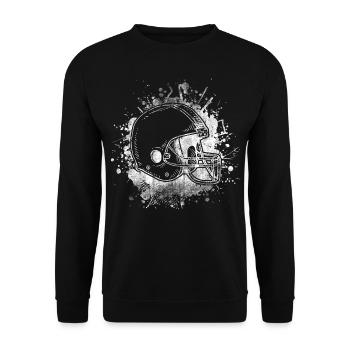 Football helmet - Unisex Sweatshirt - black - Front - Alina (178cm) & Michal (187cm)