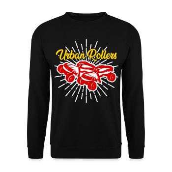 Rollschuhe - Unisex Pullover - Schwarz - Vorne - Alina (178cm) & Michal (187cm)