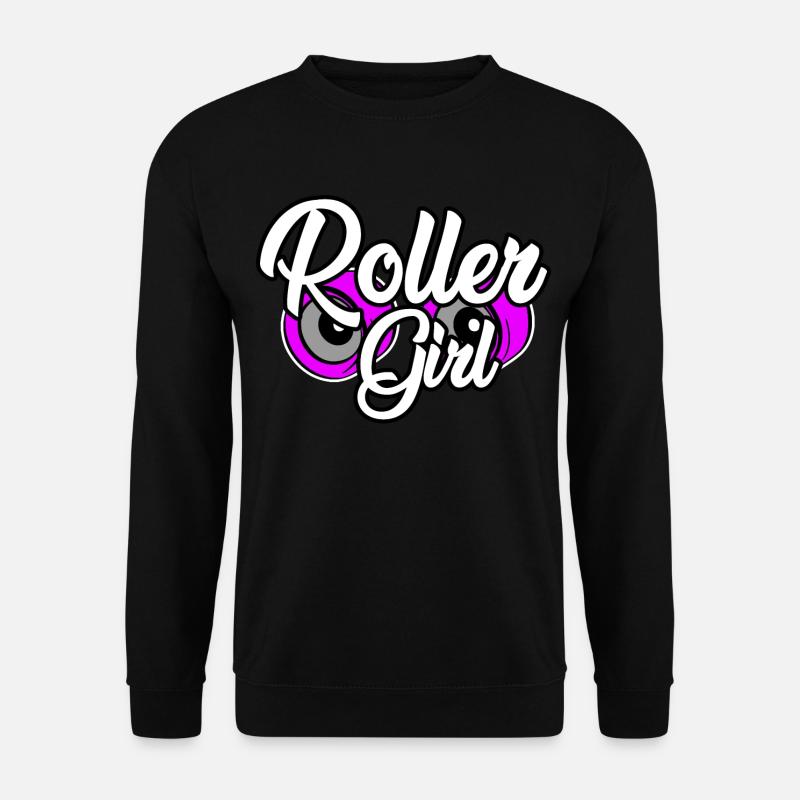 Rollschuhe Roller Girl Frauenpower Mädchenpower - Unisex Pullover - Schwarz