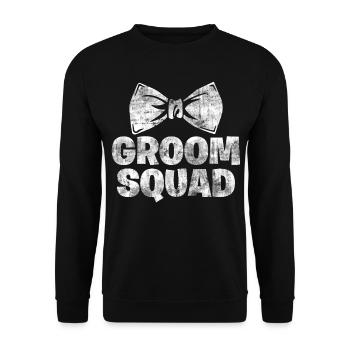 Marry Brsutigam HusbandBachelor Squad - Unisex Sweatshirt - black - Front - Alina (178cm) & Michal (187cm)
