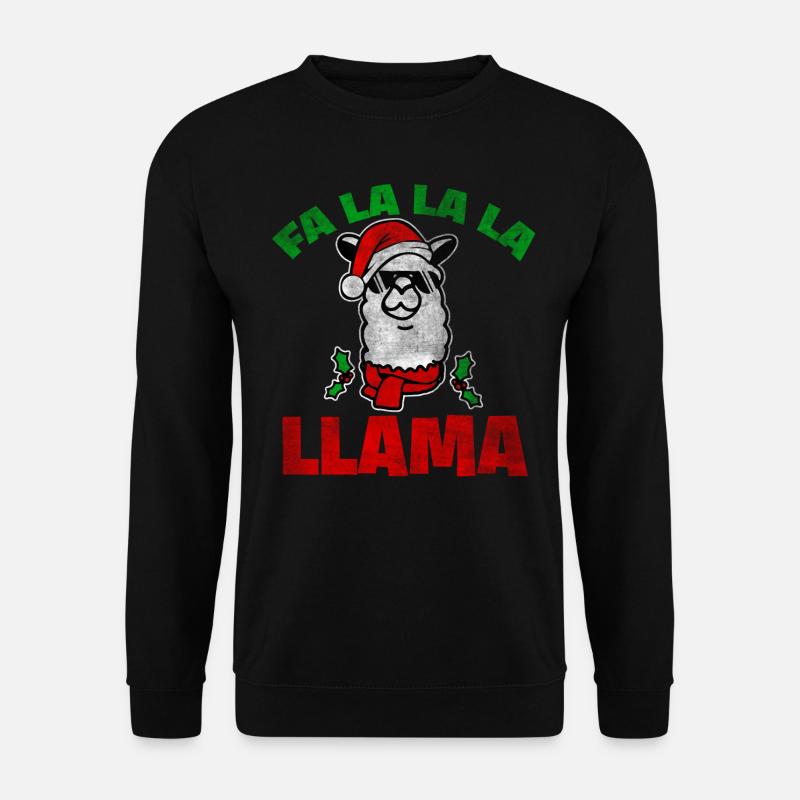 Lama de noël - Sweat-shirt Unisexe - noir