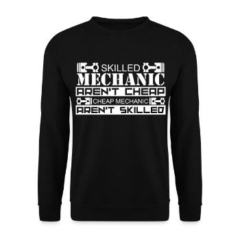 Mechaniker - Unisex Pullover - Schwarz - Vorne - Alina (178cm) & Michal (187cm)