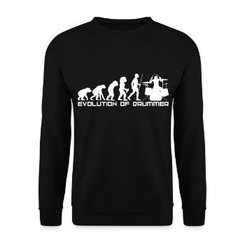 Développement de tambours Evolution Stone Age drum - Sweat-shirt Unisexe - noir - Devant - Alina (178cm) & Michal (187cm)