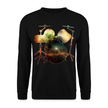 Drums - Unisex Sweatshirt - black - Front - Alina (178cm) & Michal (187cm)
