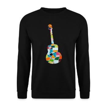 guitar - Unisex Sweatshirt - black - Front - Alina (178cm) & Michal (187cm)