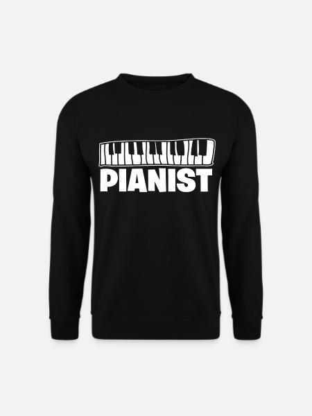 Klavier - Unisex Pullover - Schwarz
