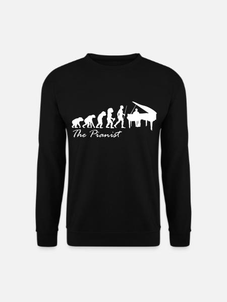 Klavier Evolution - Unisex Pullover - Schwarz