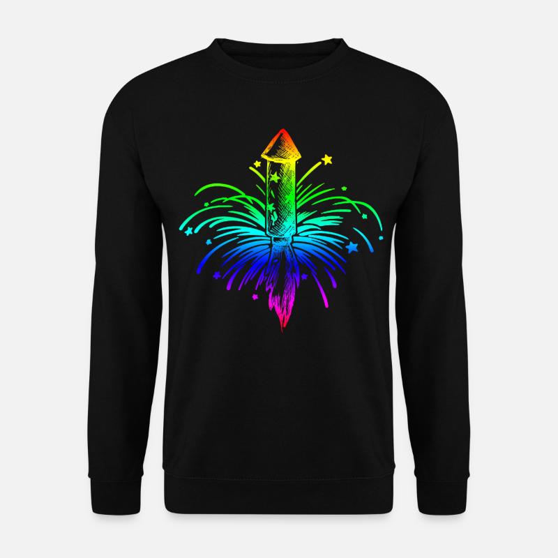 Feu d'artifice du réveillon du nouvel an - Sweat-shirt Unisexe - noir