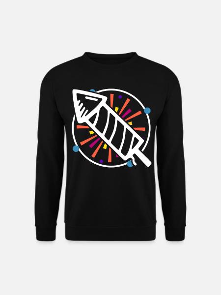 Silvester Rakete - Unisex Pullover - Schwarz
