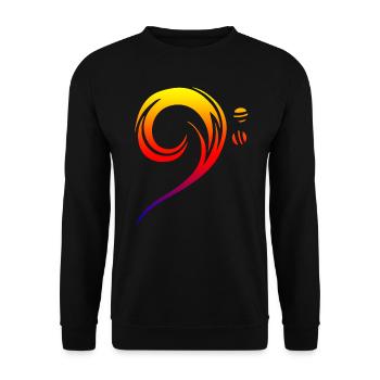 Bass Music is Life musikalische Symbole Musiker - Unisex Pullover - Schwarz - Vorne - Alina (178cm) & Michal (187cm)