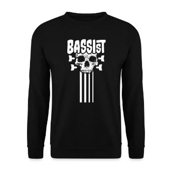 Bassist - Unisex Pullover - Schwarz - Vorne - Alina (178cm) & Michal (187cm)